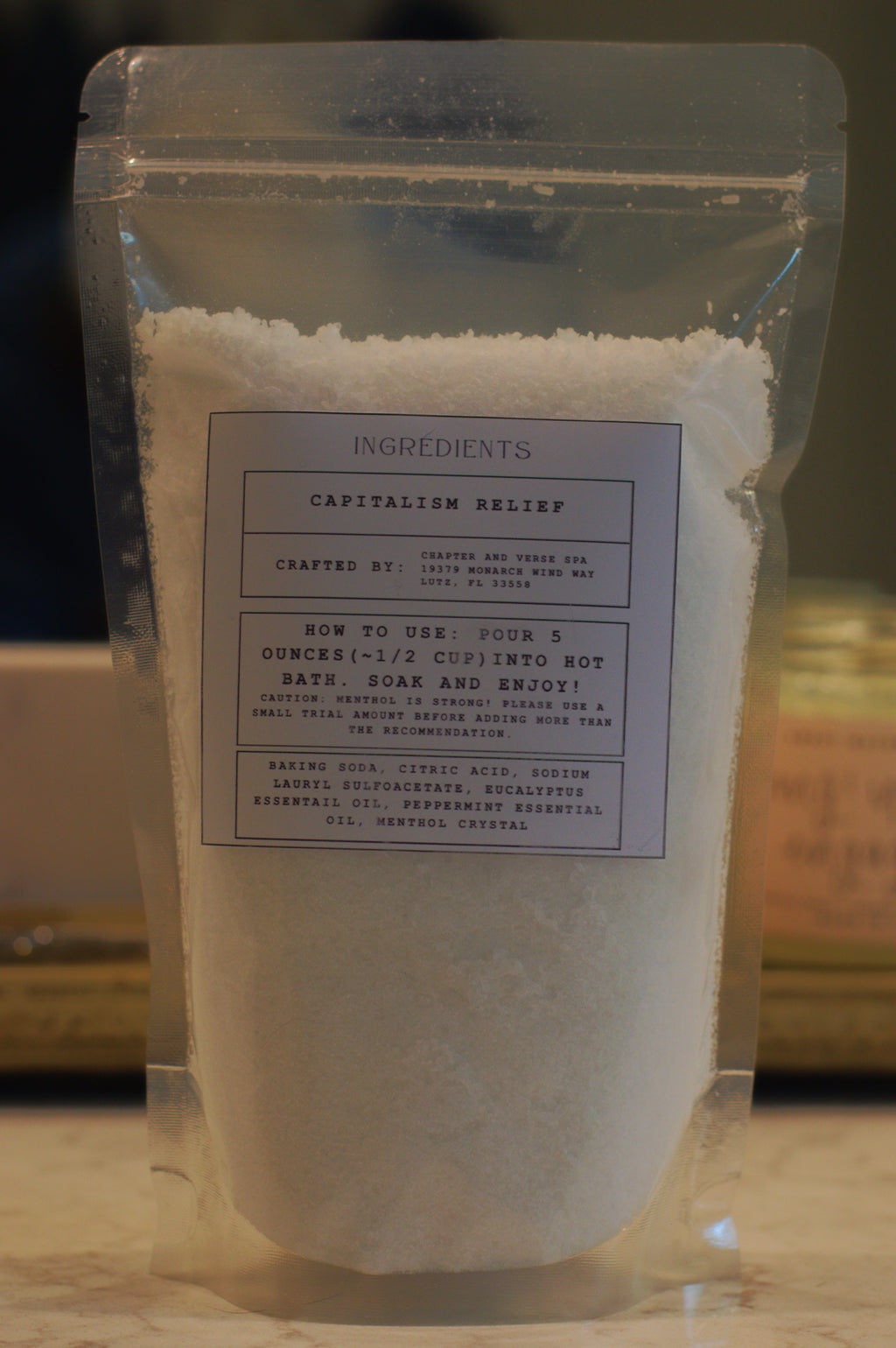Capitalism Relief | Eucalyptus Peppermint and Menthol Luxury Fizzy Epsom Salt Mix