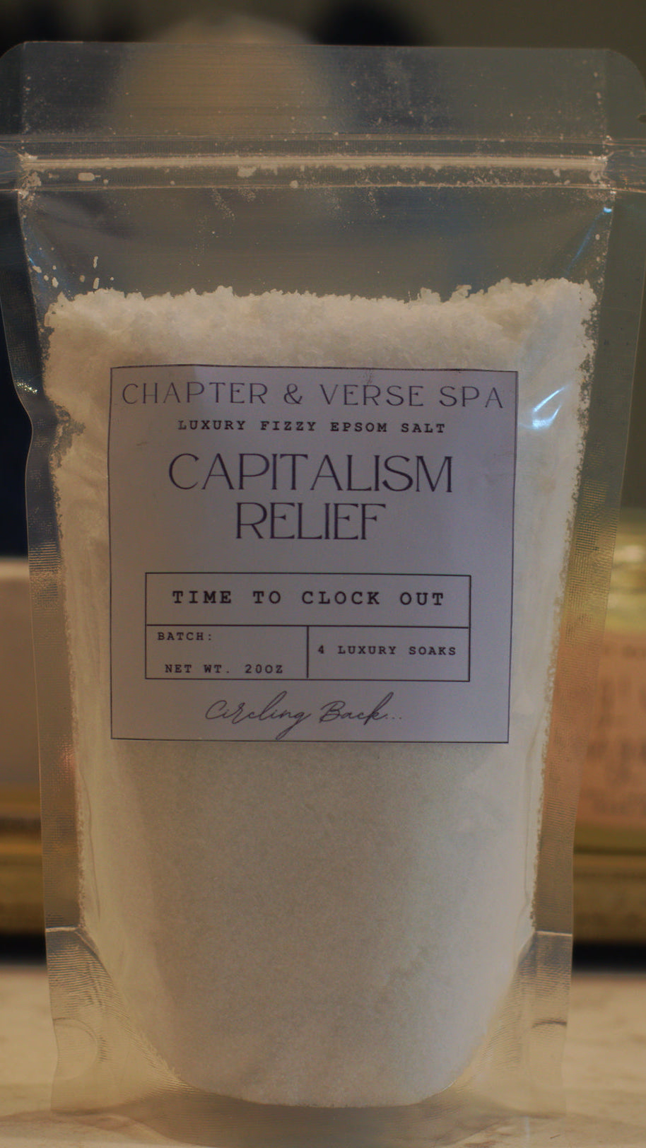 Capitalism Relief | Eucalyptus, Peppermint, and Menthol Luxury Fizzy Epsom Salt Mix