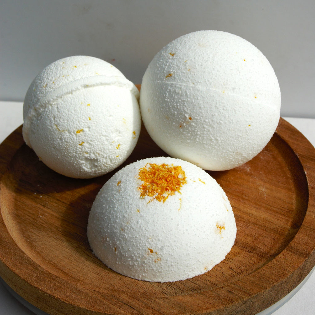 Citrus & Lemon Zest Naked Bath Bomb - Dye Free Aromatherapy