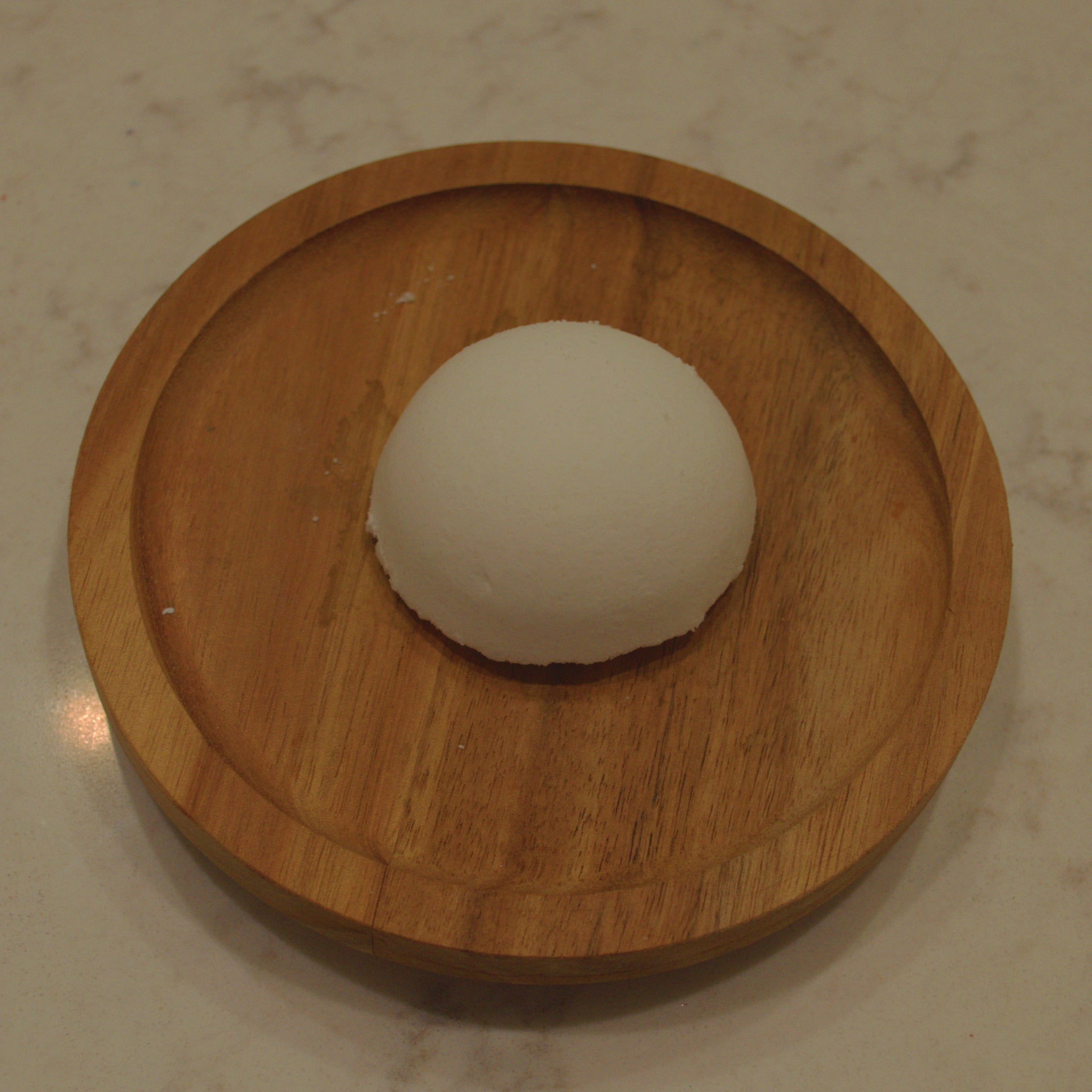 White Mystery Bath Bomb in the Dome Shape.